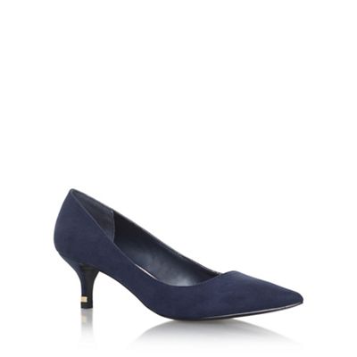 Blue 'samantha' mid heel court shoe
